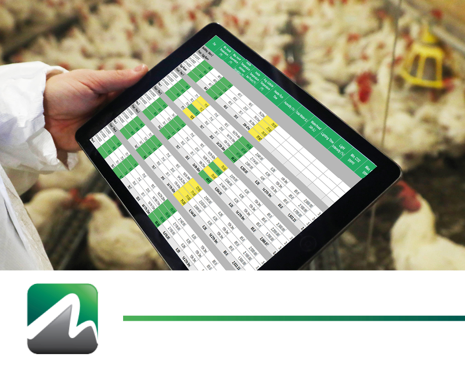 Sistema de gestión de granjas - Informe avícola en el dispositivo móvil MAXIMUS Software