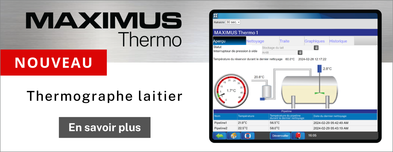 Thermographe laitier - MAXIMUS Thermo nouveau produit