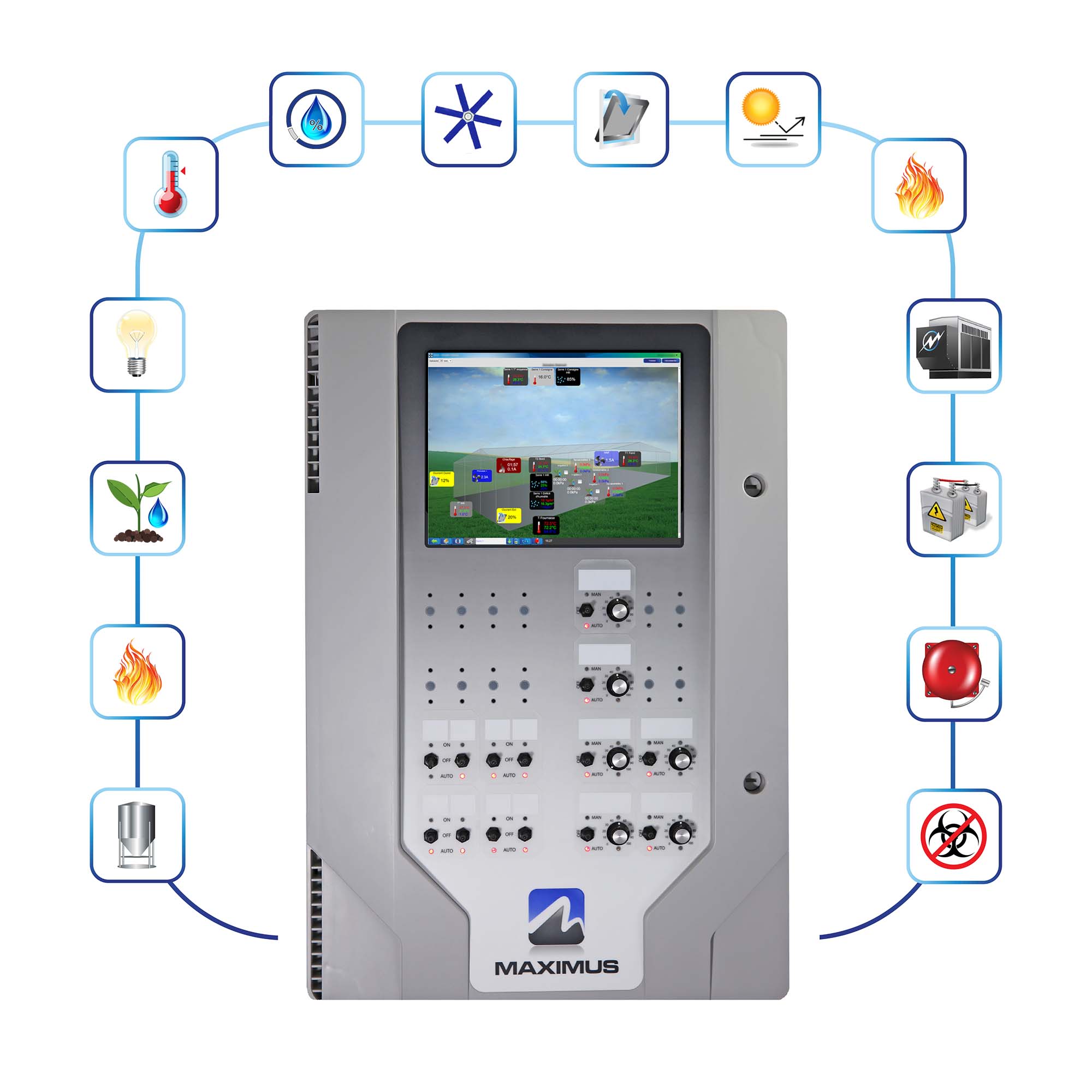 Maximus greenhouse controller icons
