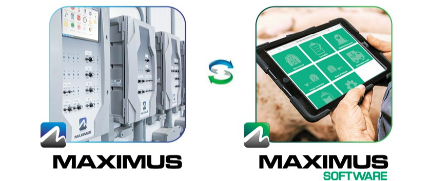 Sistema de gestión para cerdos - controlador MAXIMUS y software MAXIMUS combinados